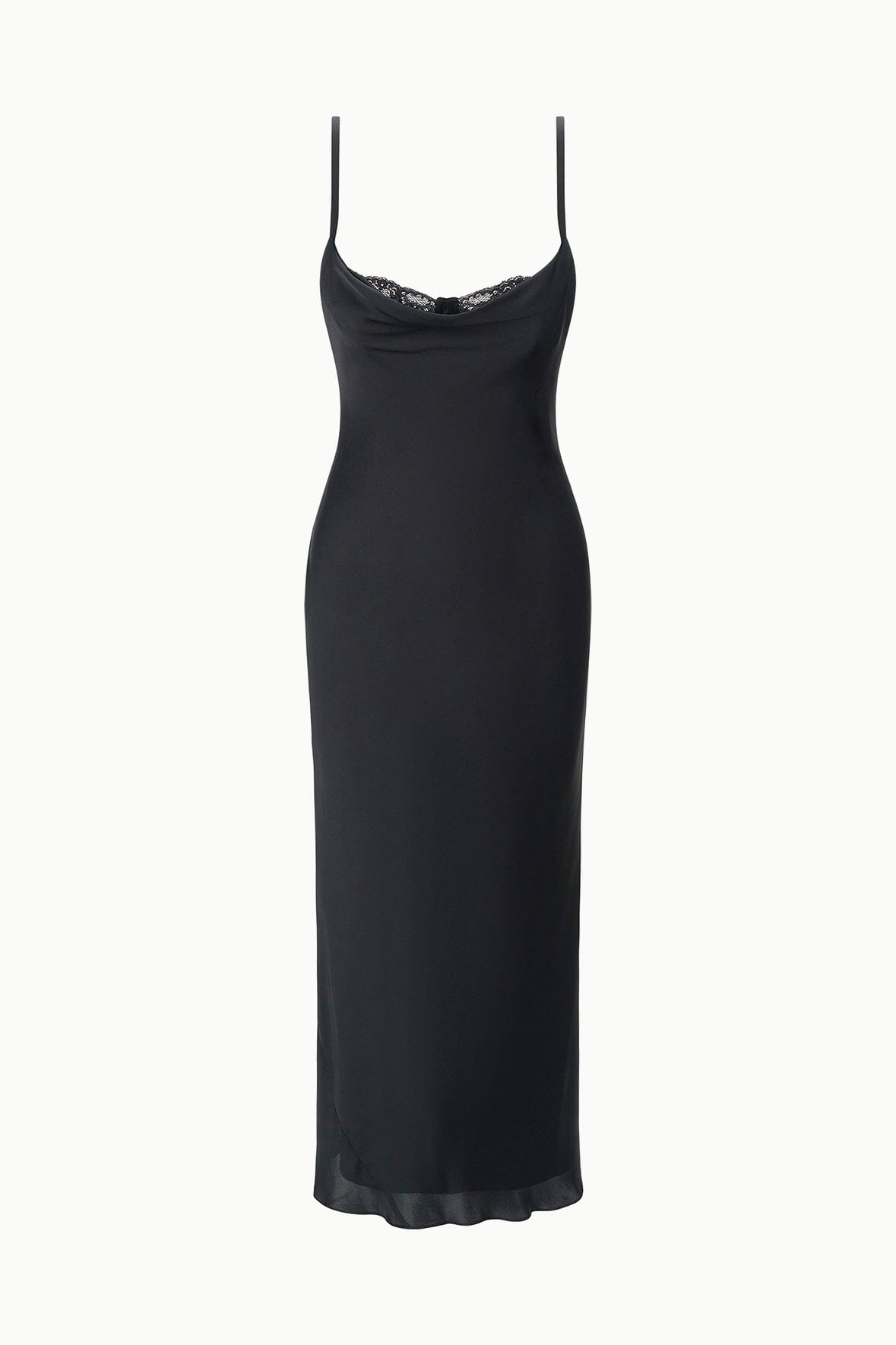 STAUD Dresses|Clothing Evangeline Silk Midi Dress Black