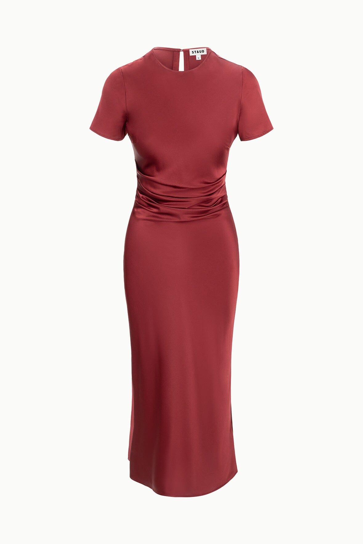 STAUD Dresses|Clothing Marcel Silk Dress Sangria