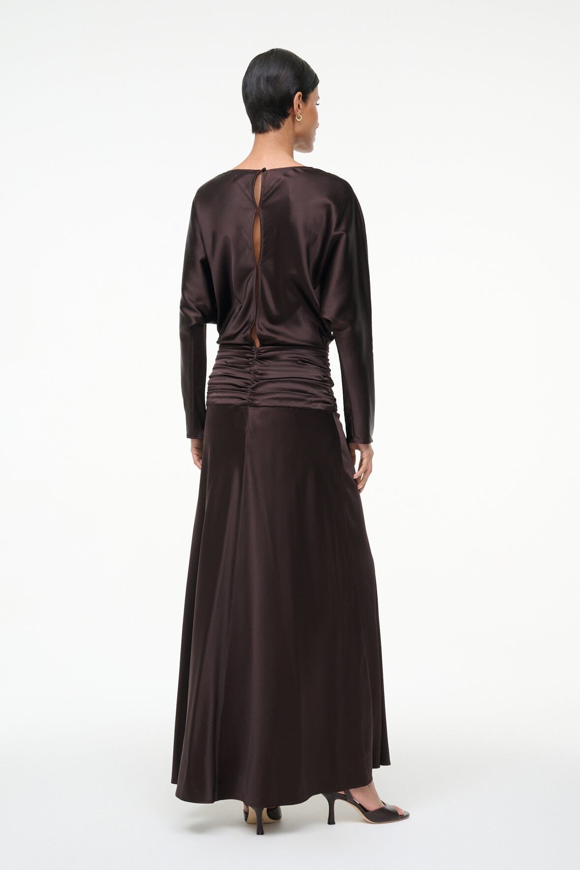 STAUD Dresses|Clothing Freda Silk Dress Earth