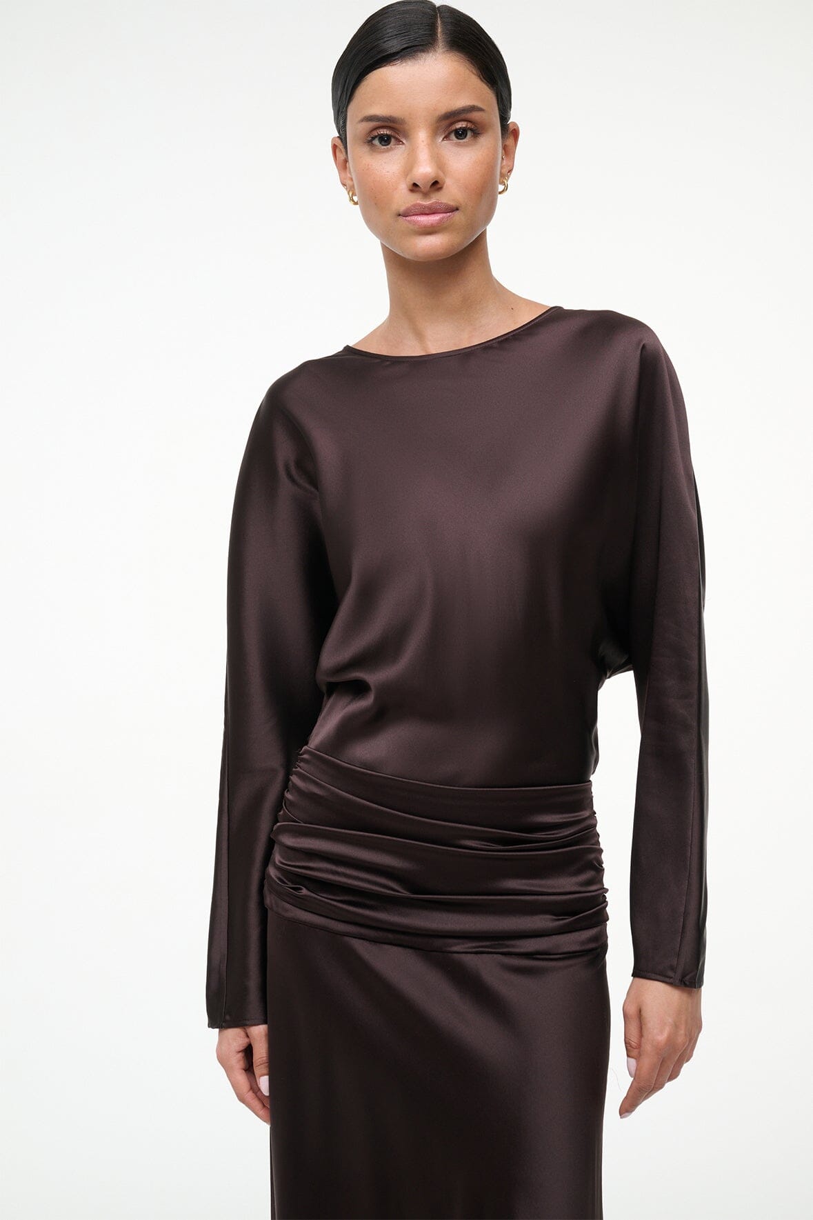 STAUD Dresses|Clothing Freda Silk Dress Earth