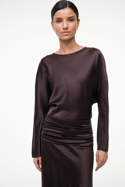 STAUD Dresses|Clothing Freda Silk Dress Earth