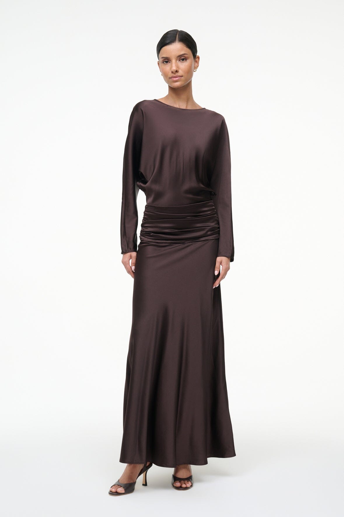 STAUD Dresses|Clothing Freda Silk Dress Earth