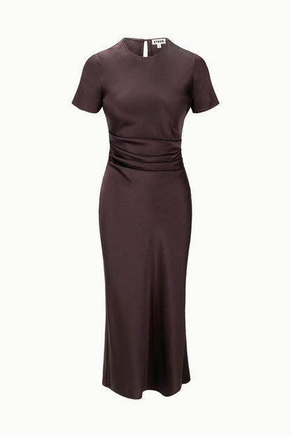 STAUD Dresses|Clothing Marcel Silk Dress Earth