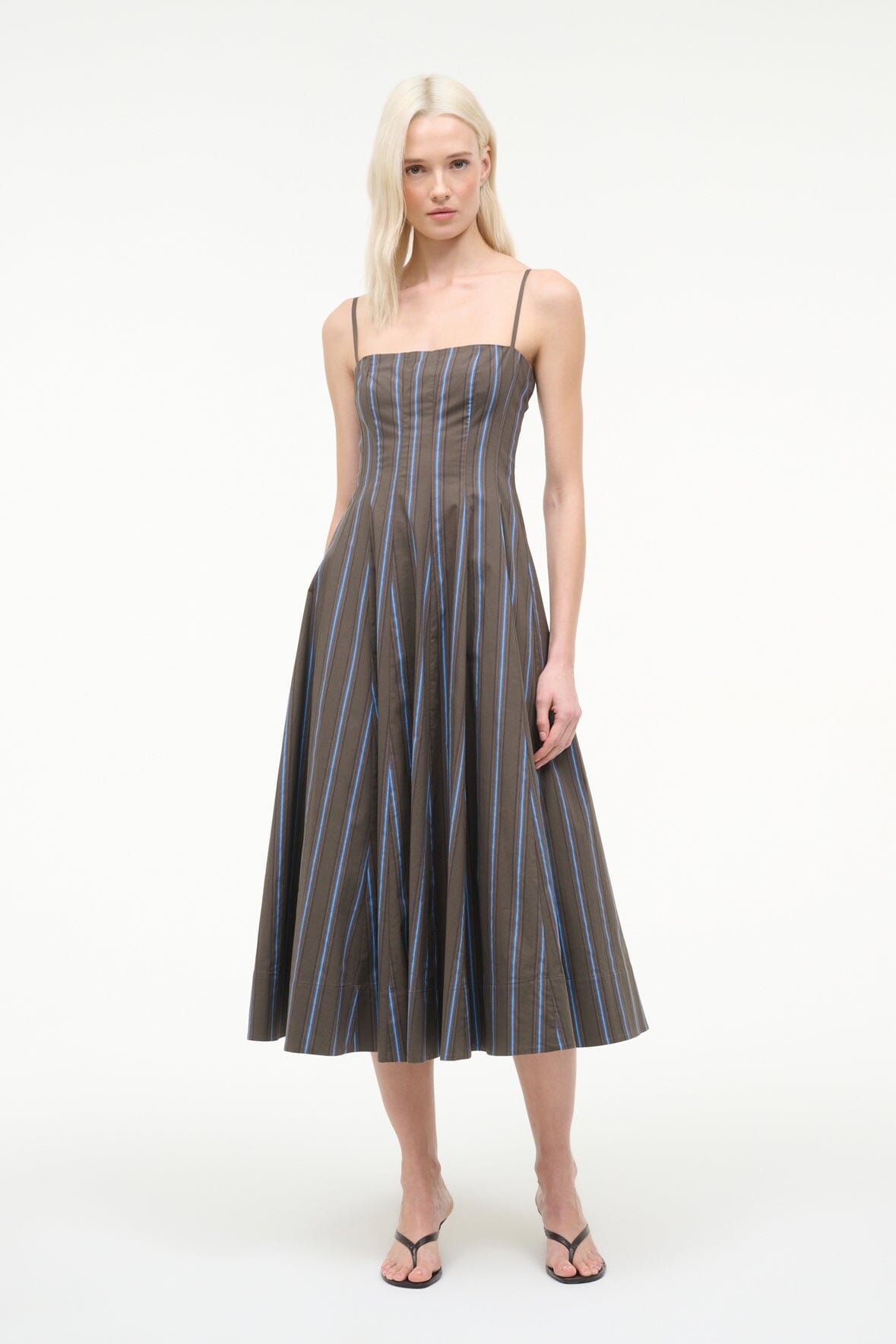 STAUD Dresses|Clothing Wylie Dress Huntington Stripe