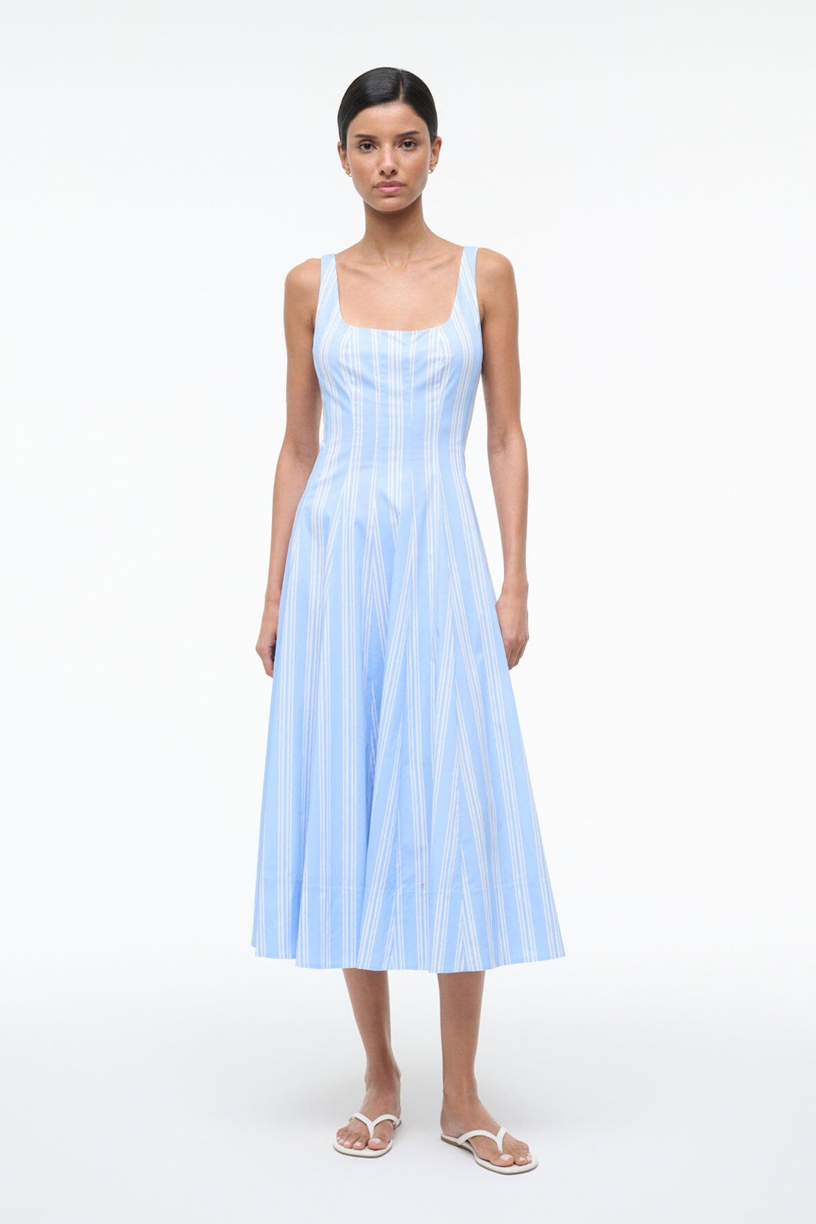 STAUD Dresses|Sale Wells Dress Ventura Stripe