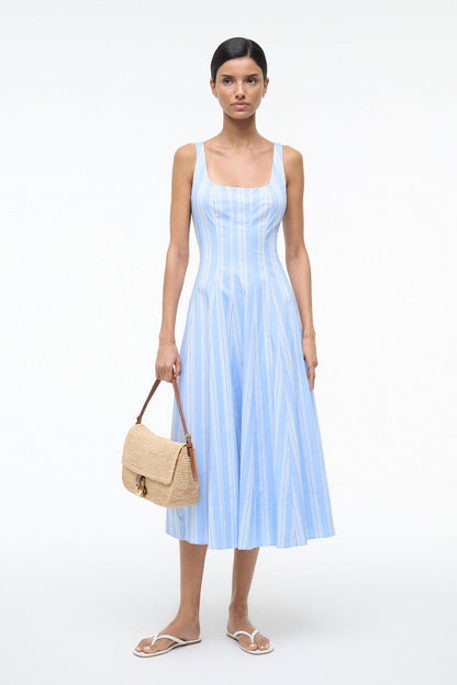 STAUD Dresses|Sale Wells Dress Ventura Stripe