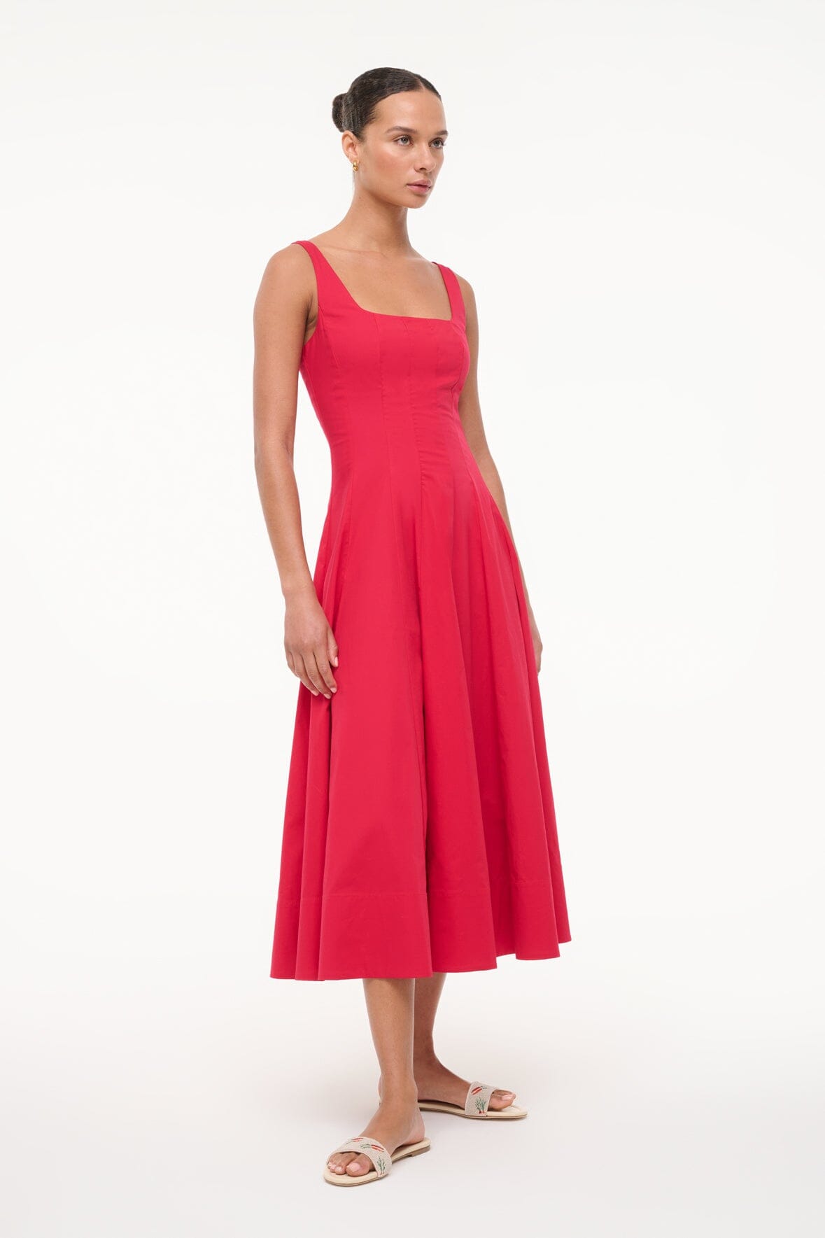 STAUD Dresses|Sale Wells Dress Cherry