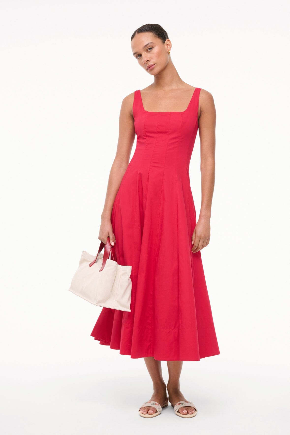 STAUD Dresses|Sale Wells Dress Cherry