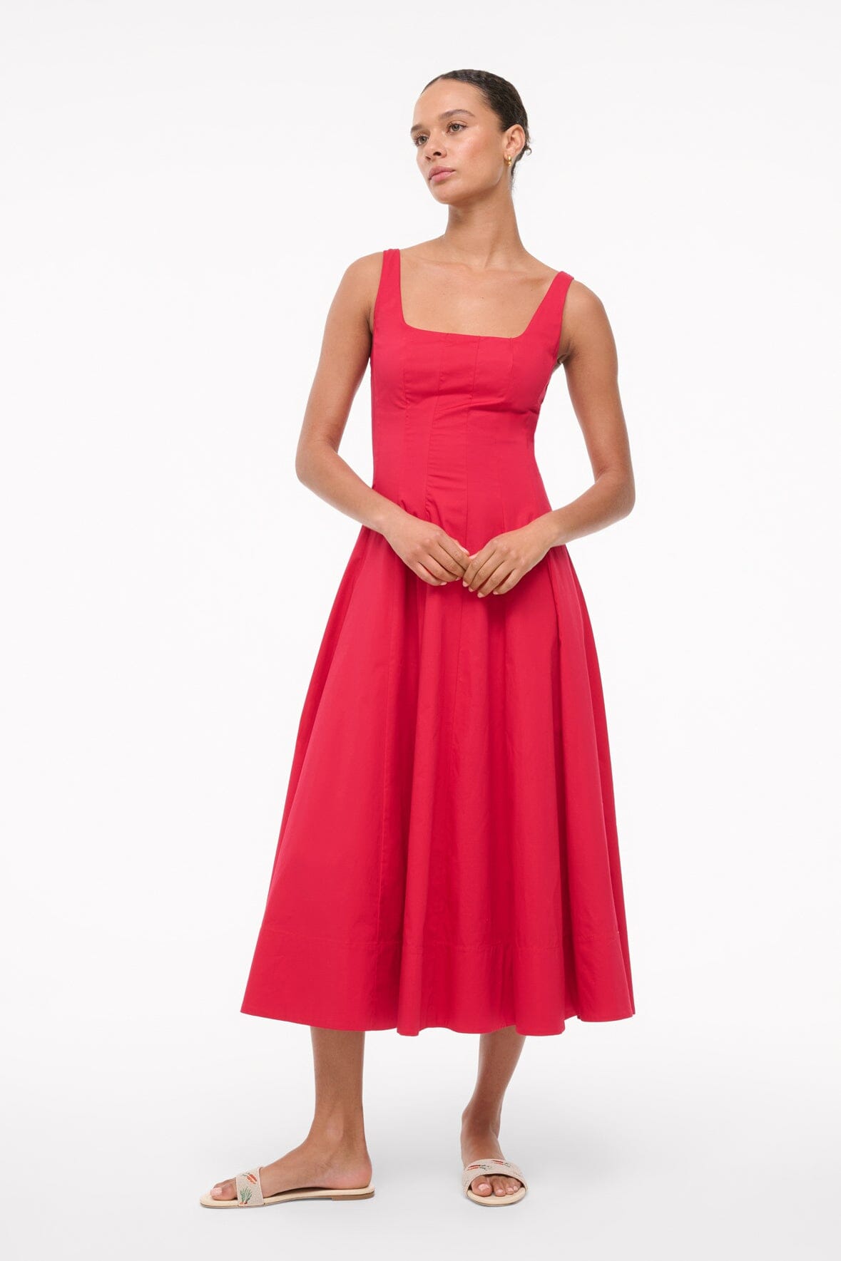 STAUD Dresses|Sale Wells Dress Cherry
