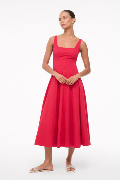 STAUD Dresses|Sale Wells Dress Cherry