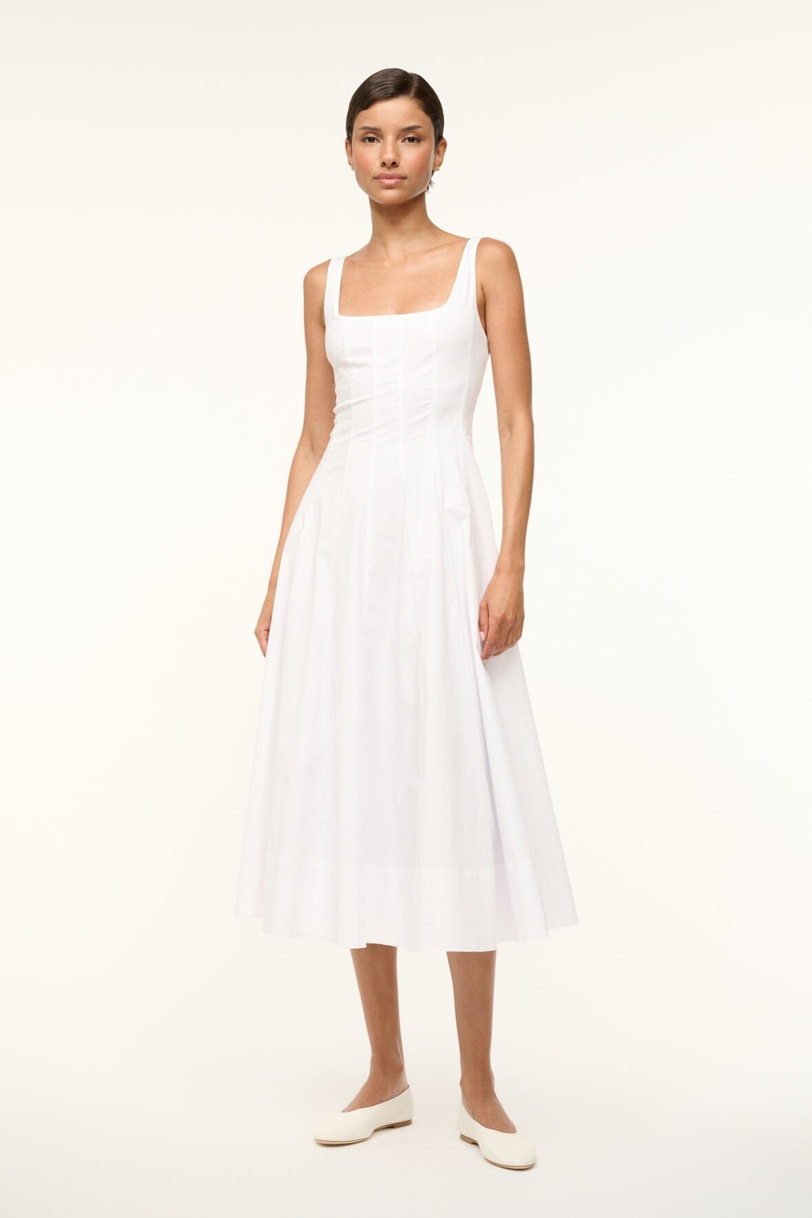 STAUD Dresses|Clothing Wells Dress White 1