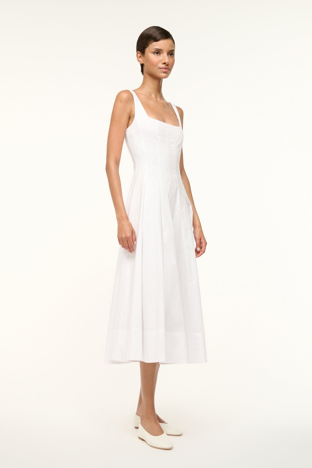 STAUD Dresses|Clothing Wells Dress White 1
