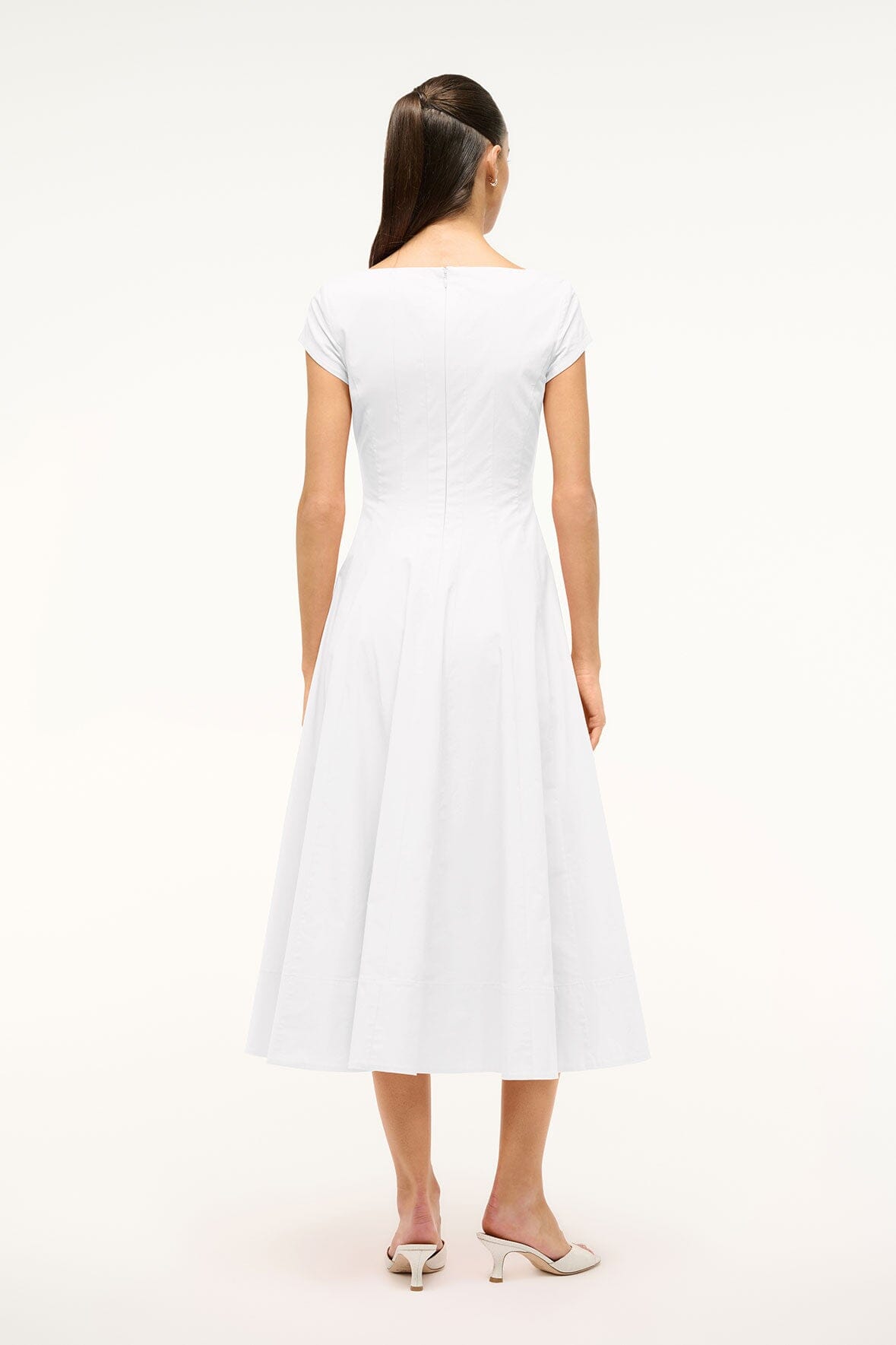 STAUD Dresses|Clothing Short Sleeve Wells Dress White