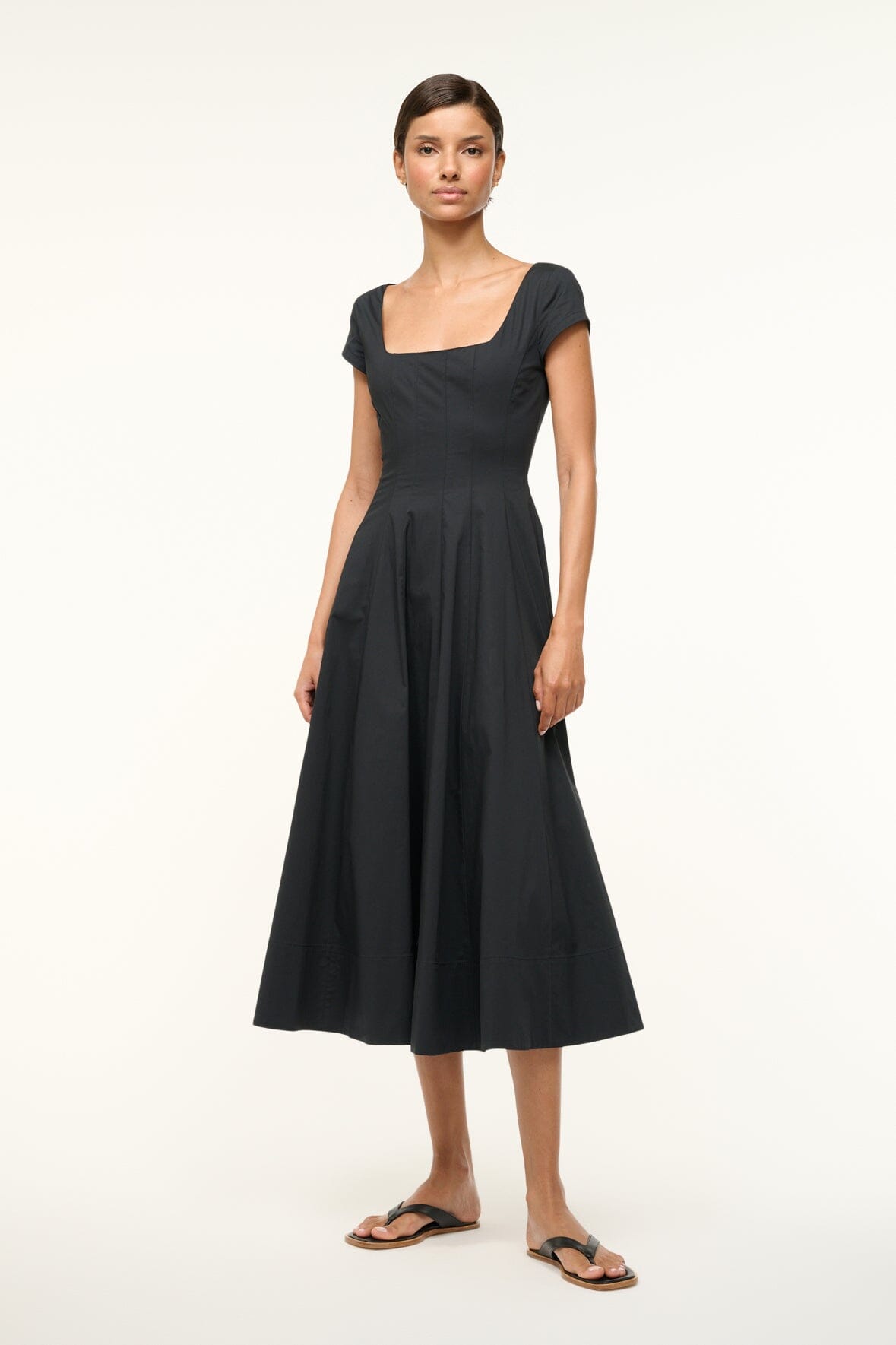 STAUD Dresses|Clothing Short Sleeve Wells Dress Black