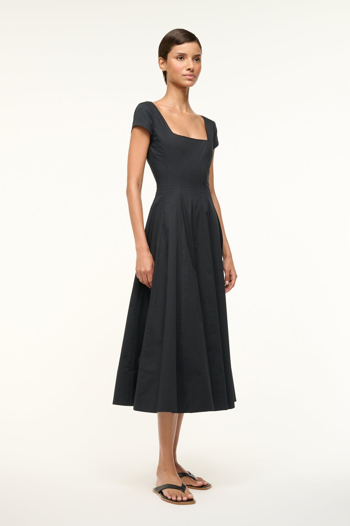 STAUD Dresses|Clothing Short Sleeve Wells Dress Black