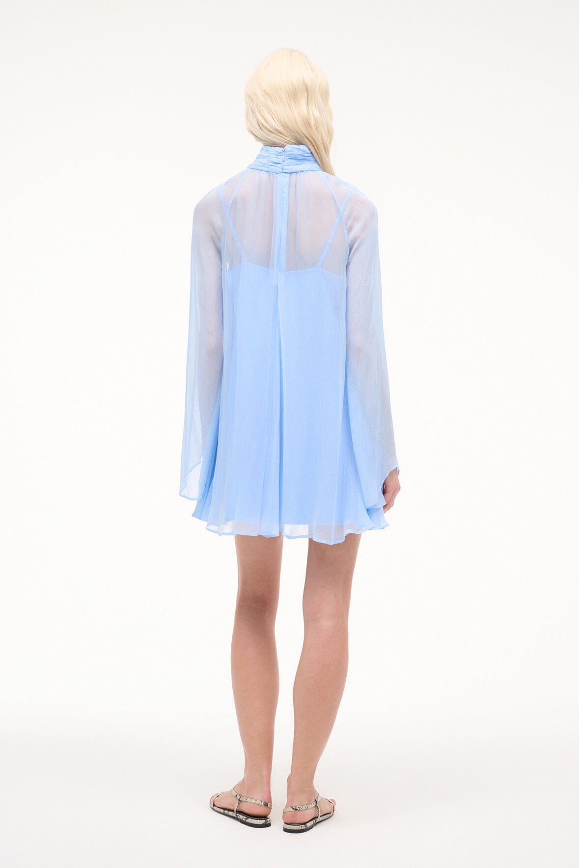 STAUD Sale Esther Mini Dress Clear Blue