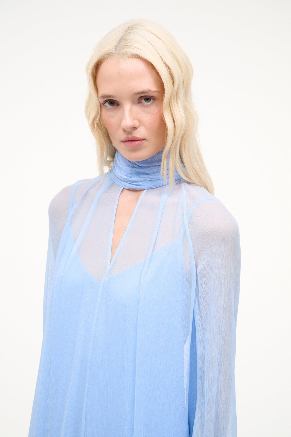 STAUD Sale Esther Mini Dress Clear Blue