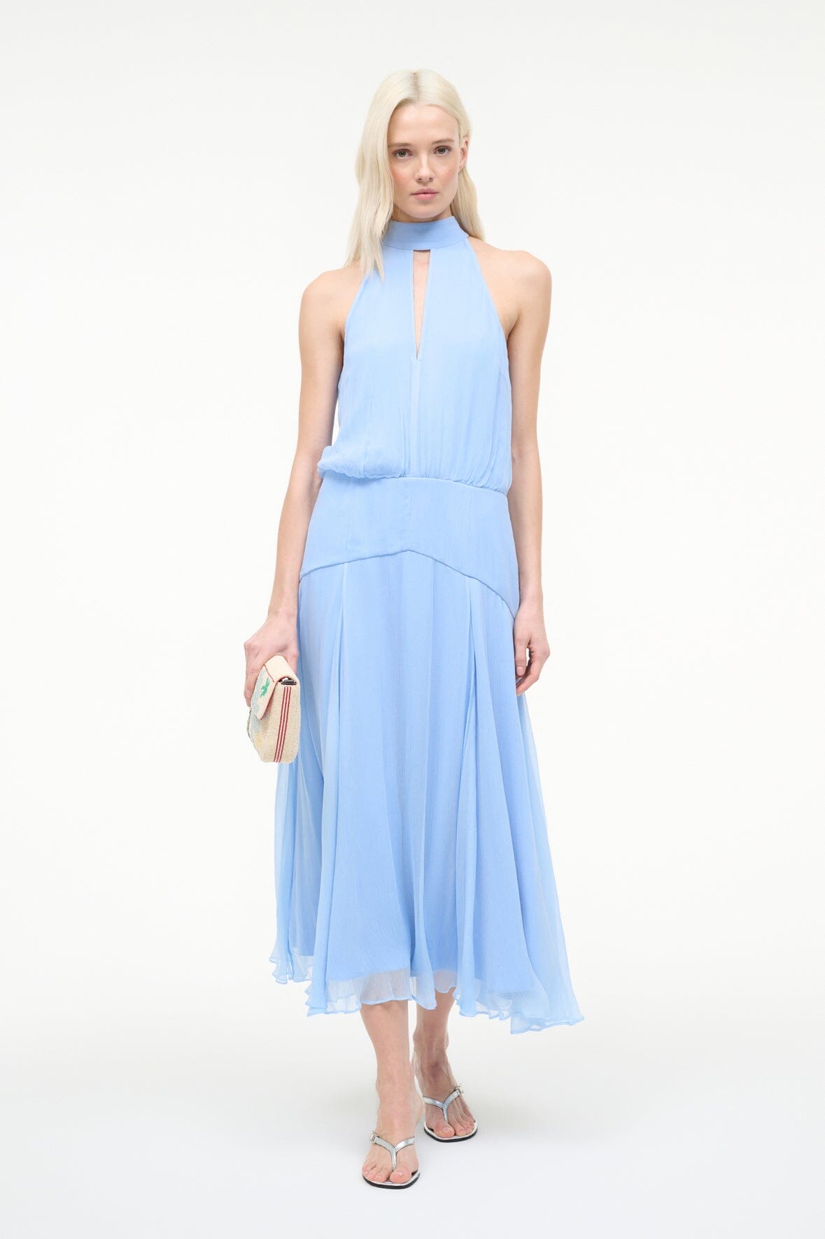 STAUD Sale Camryn Dress Clear Blue