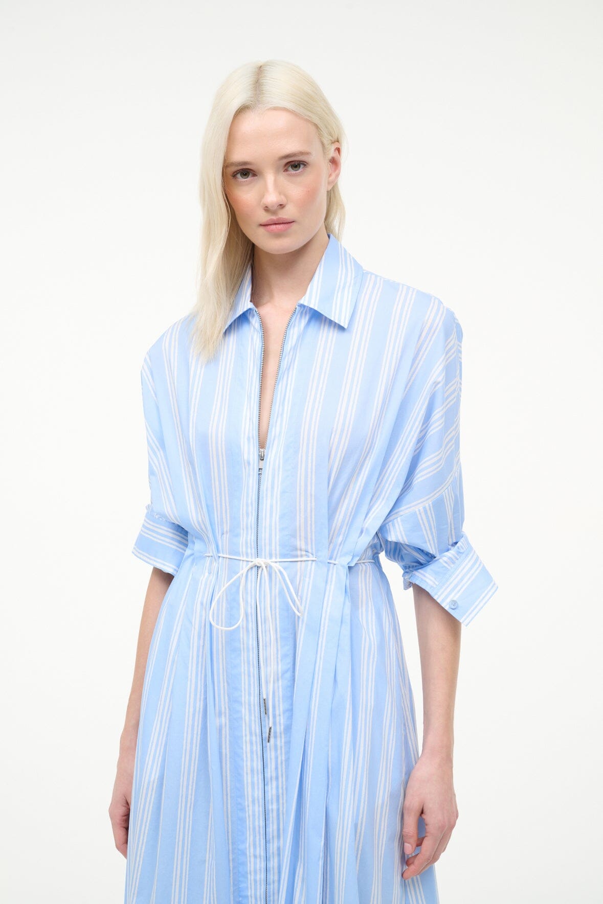 STAUD Sale Chi Midi Dress Ventura Stripe