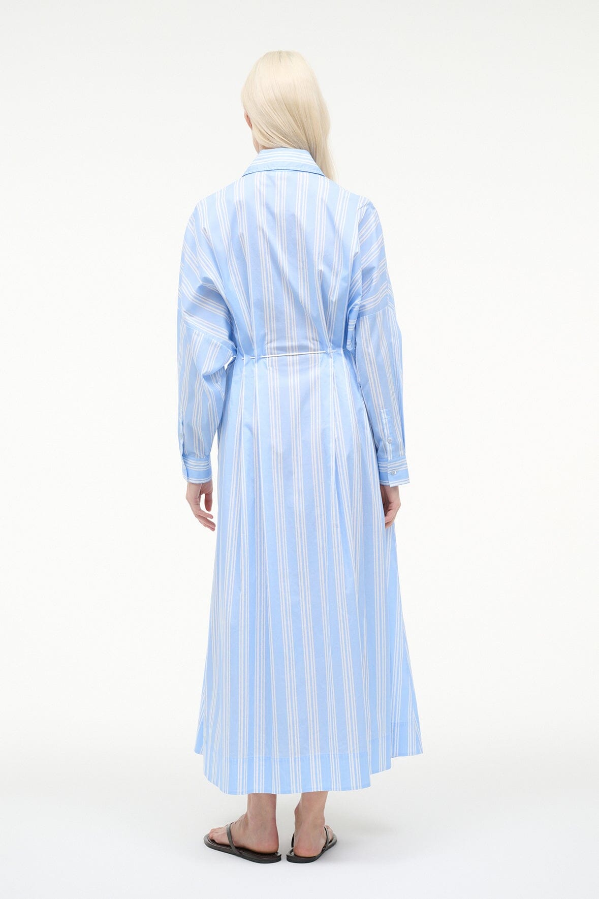 STAUD Sale Chi Midi Dress Ventura Stripe