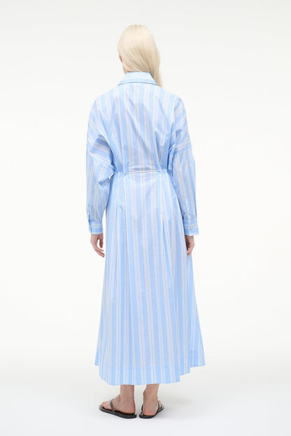 STAUD Sale Chi Midi Dress Ventura Stripe