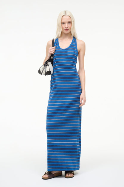 STAUD Sale Encino Dress Echo Stripe