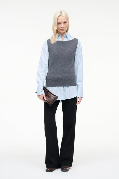 STAUD Sale Damian Top Charcoal Glacier