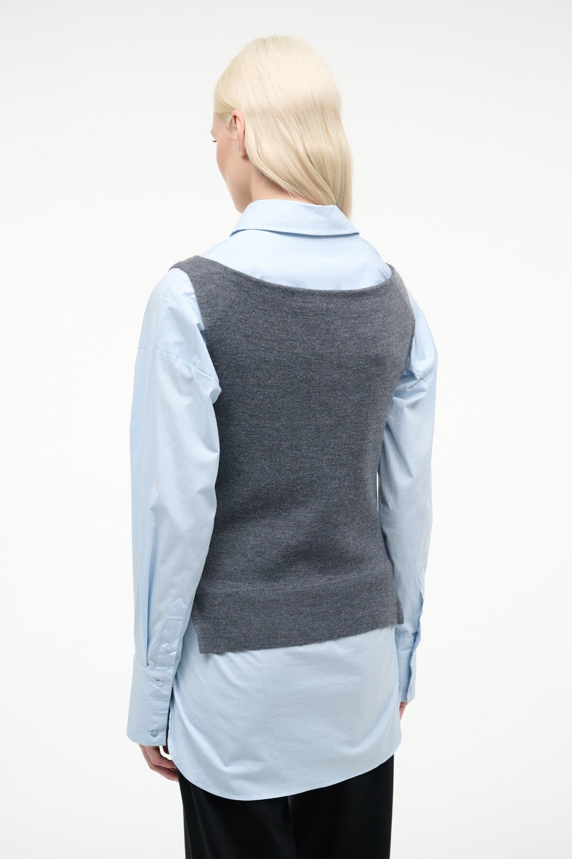 STAUD Sale Damian Top Charcoal Glacier