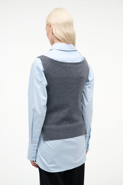 STAUD Sale Damian Top Charcoal Glacier