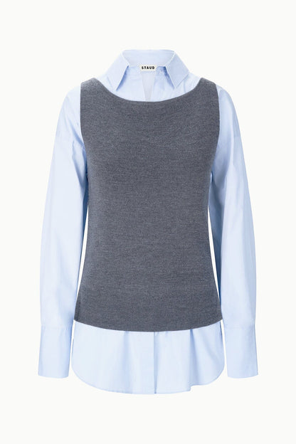 STAUD Sale Damian Top Charcoal Glacier