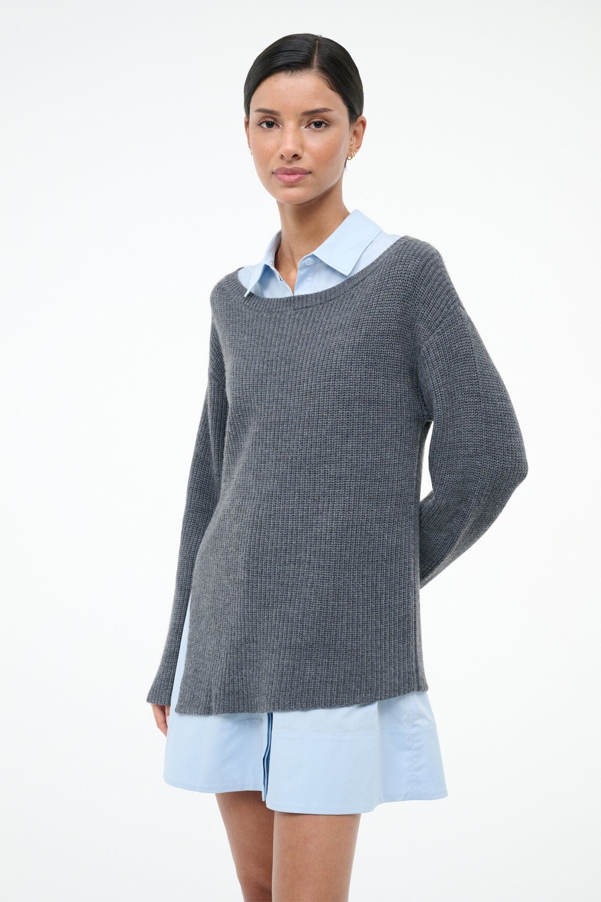 STAUD Sale Dane Dress Charcoal Glacier