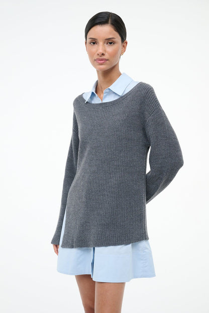 STAUD Sale Dane Dress Charcoal Glacier
