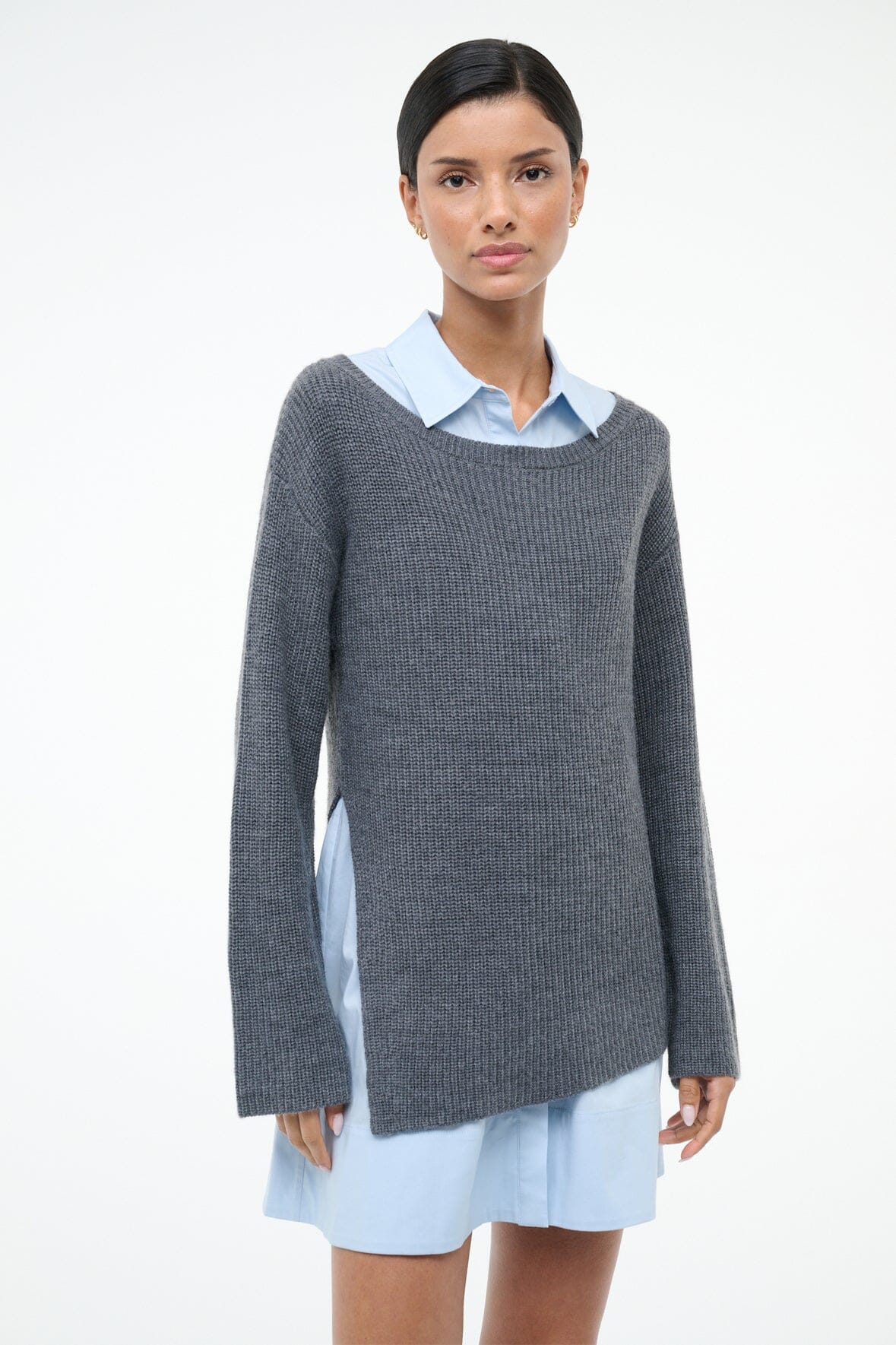 STAUD Sale Dane Dress Charcoal Glacier