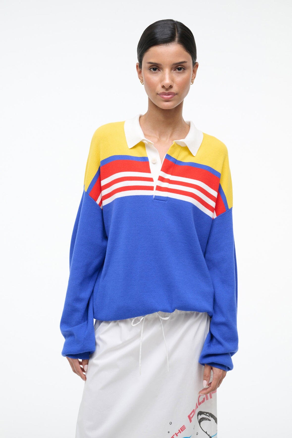 STAUD Sale Sail Top Royal Multi Stripe