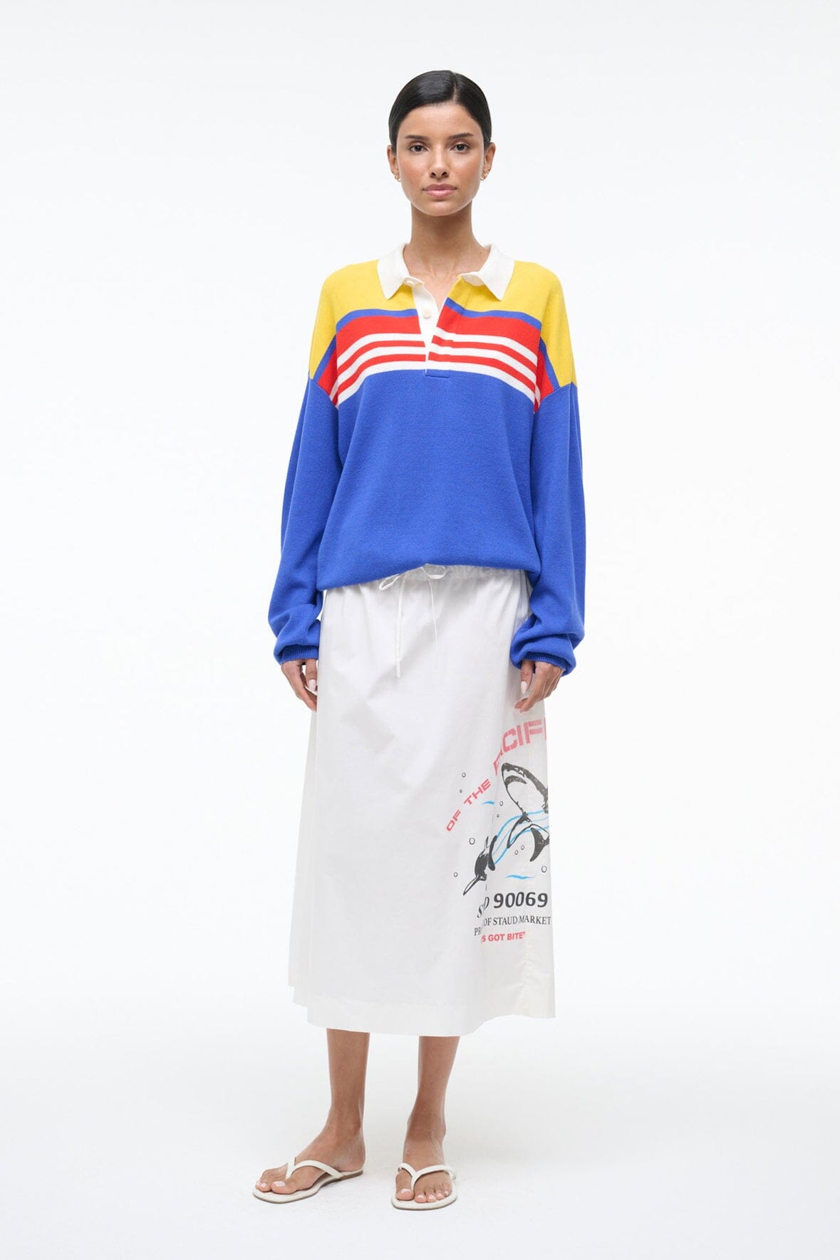 STAUD Sale Sail Top Royal Multi Stripe