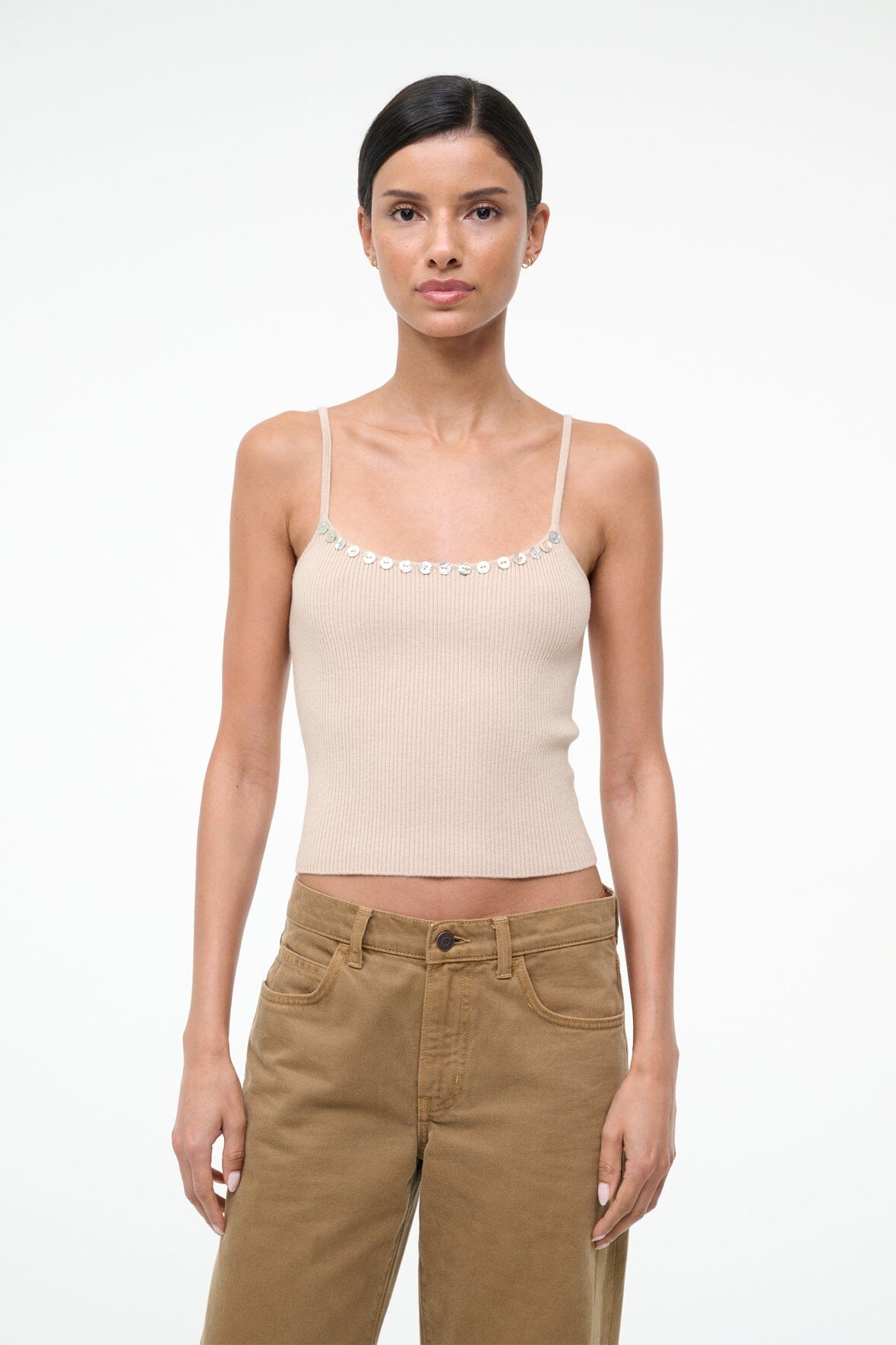 STAUD Sale Soleil Tank Fawn