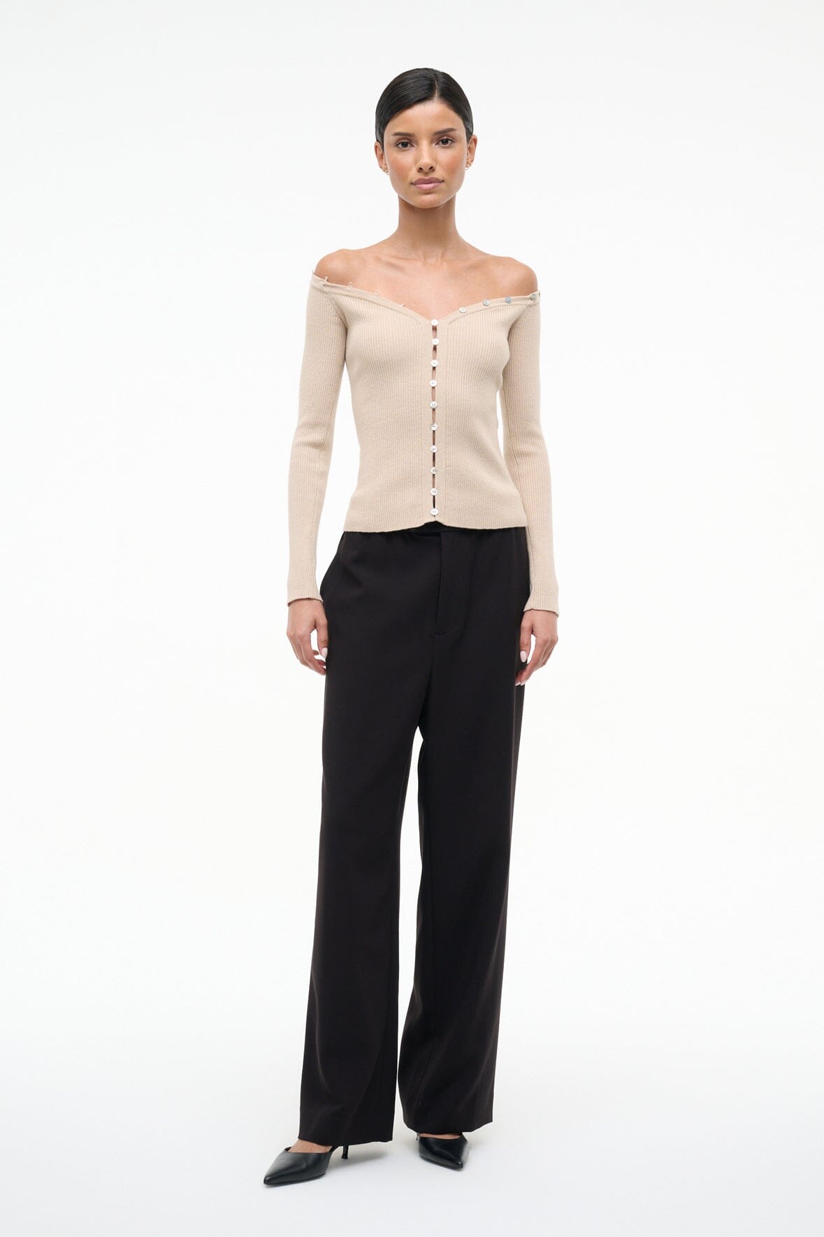 STAUD Sale Keaton Sweater Fawn