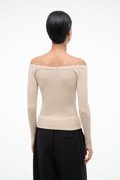 STAUD Sale Keaton Sweater Fawn