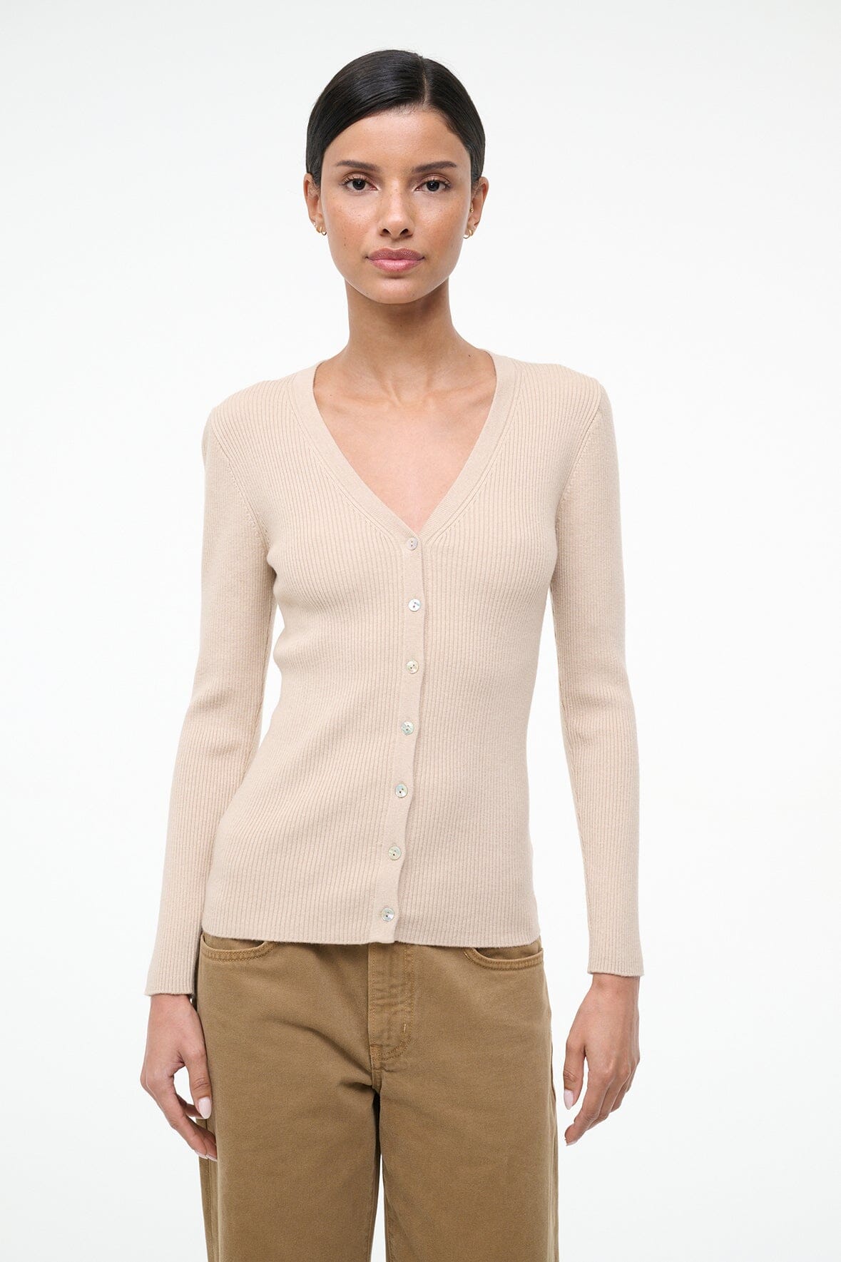 STAUD Sale Cargo Sweater Fawn