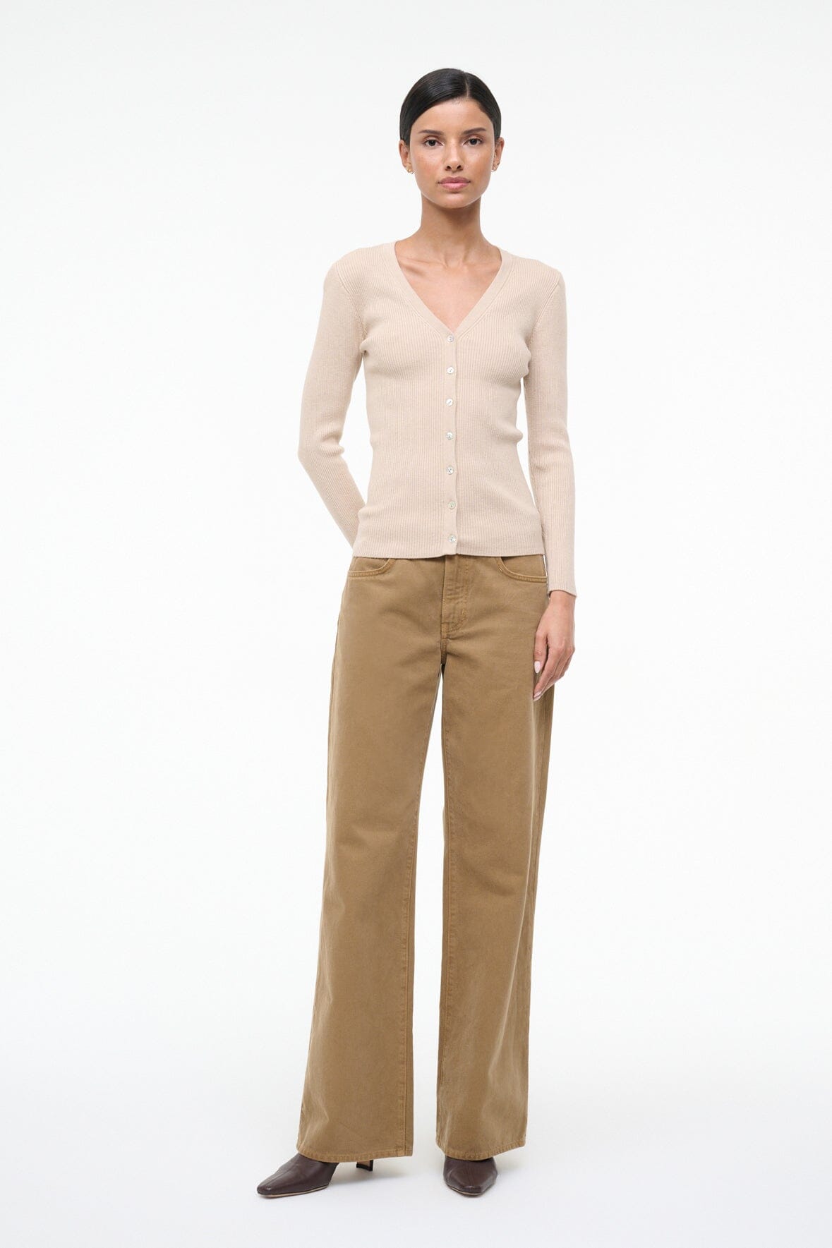 STAUD Sale Cargo Sweater Fawn