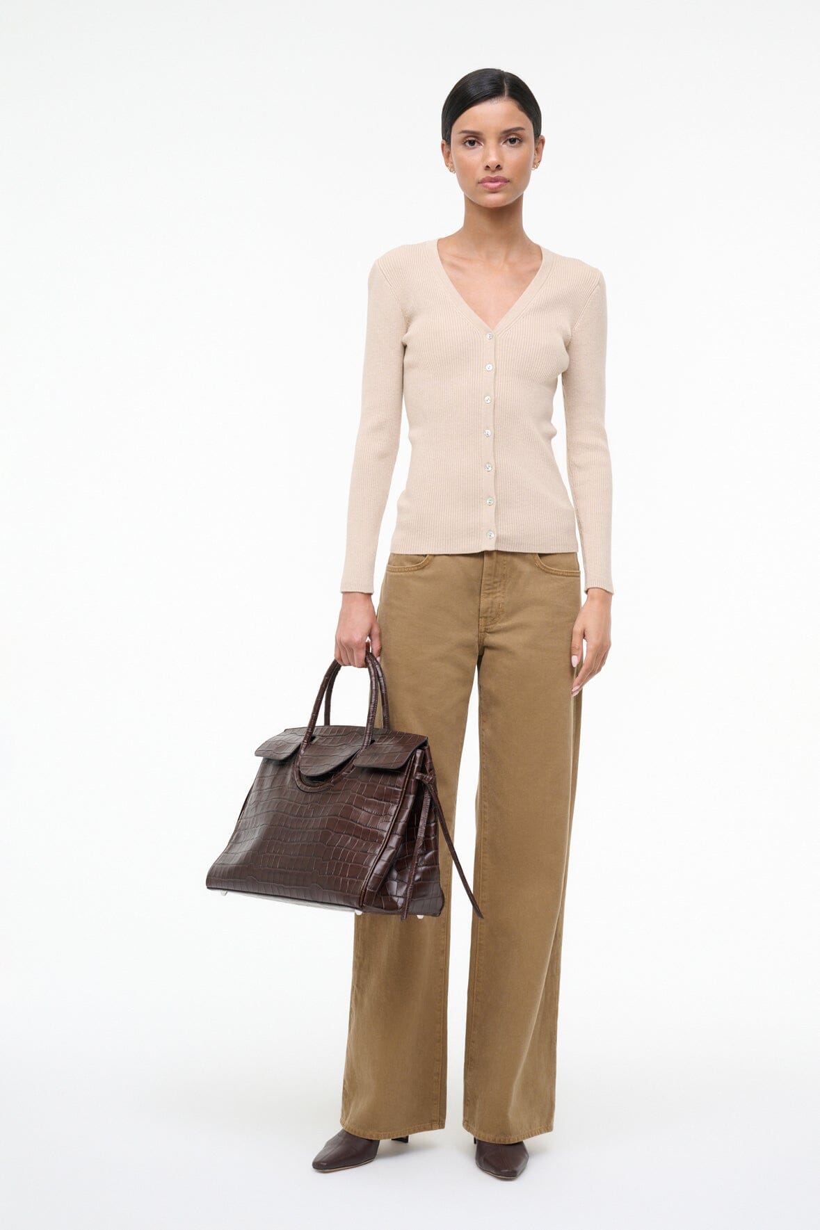 STAUD Sale Cargo Sweater Fawn