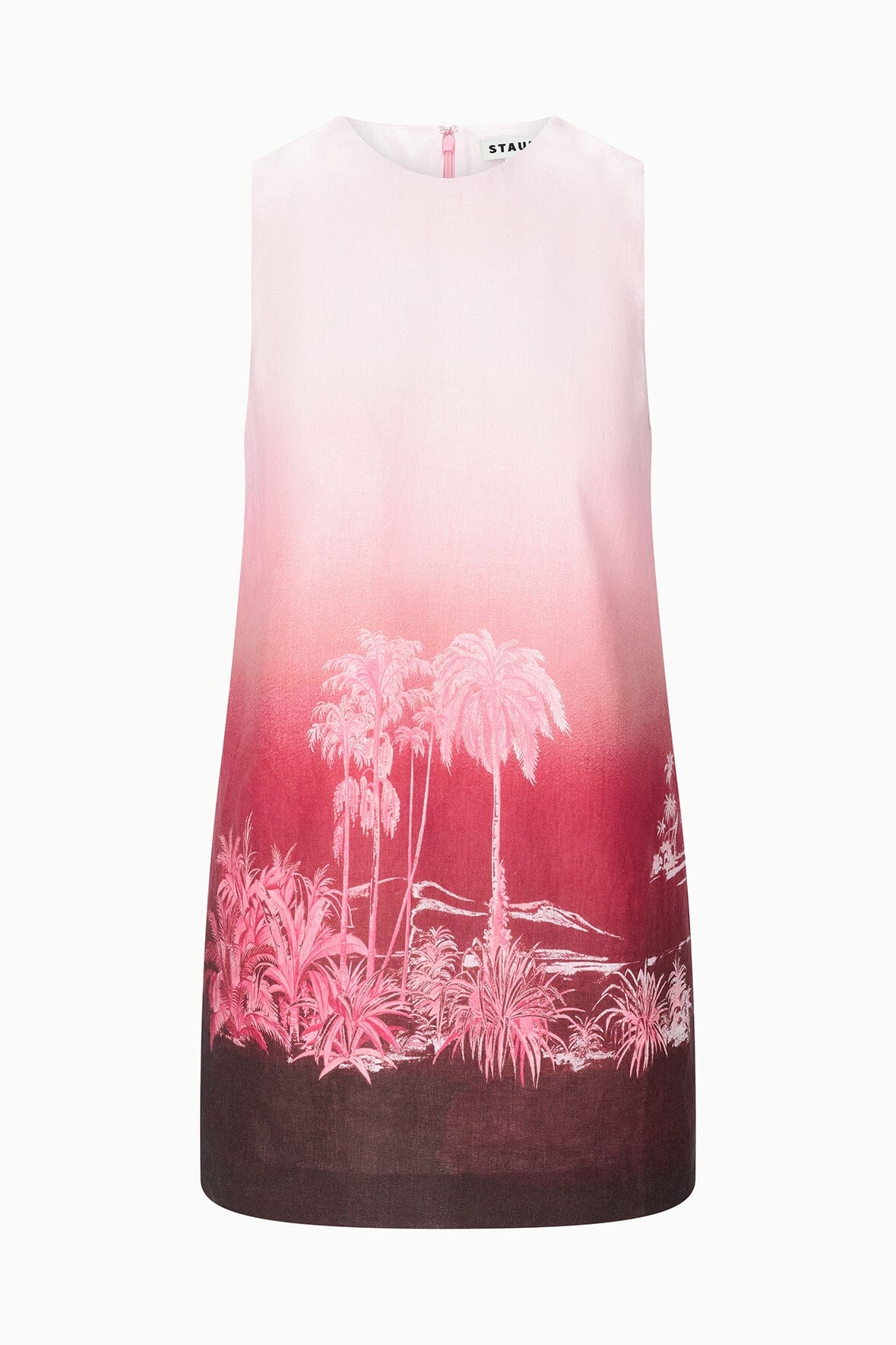 STAUD Sale Brea Linen Dress California Clouds