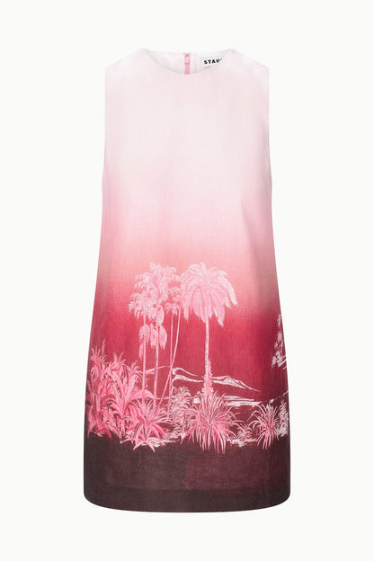 STAUD Sale Brea Linen Dress California Clouds