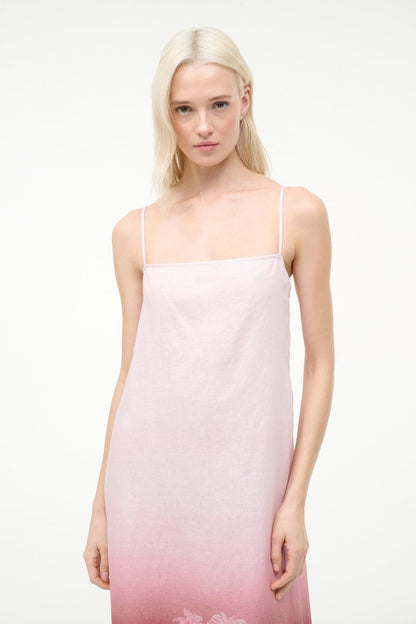 STAUD Sale Laura Linen Dress California Clouds