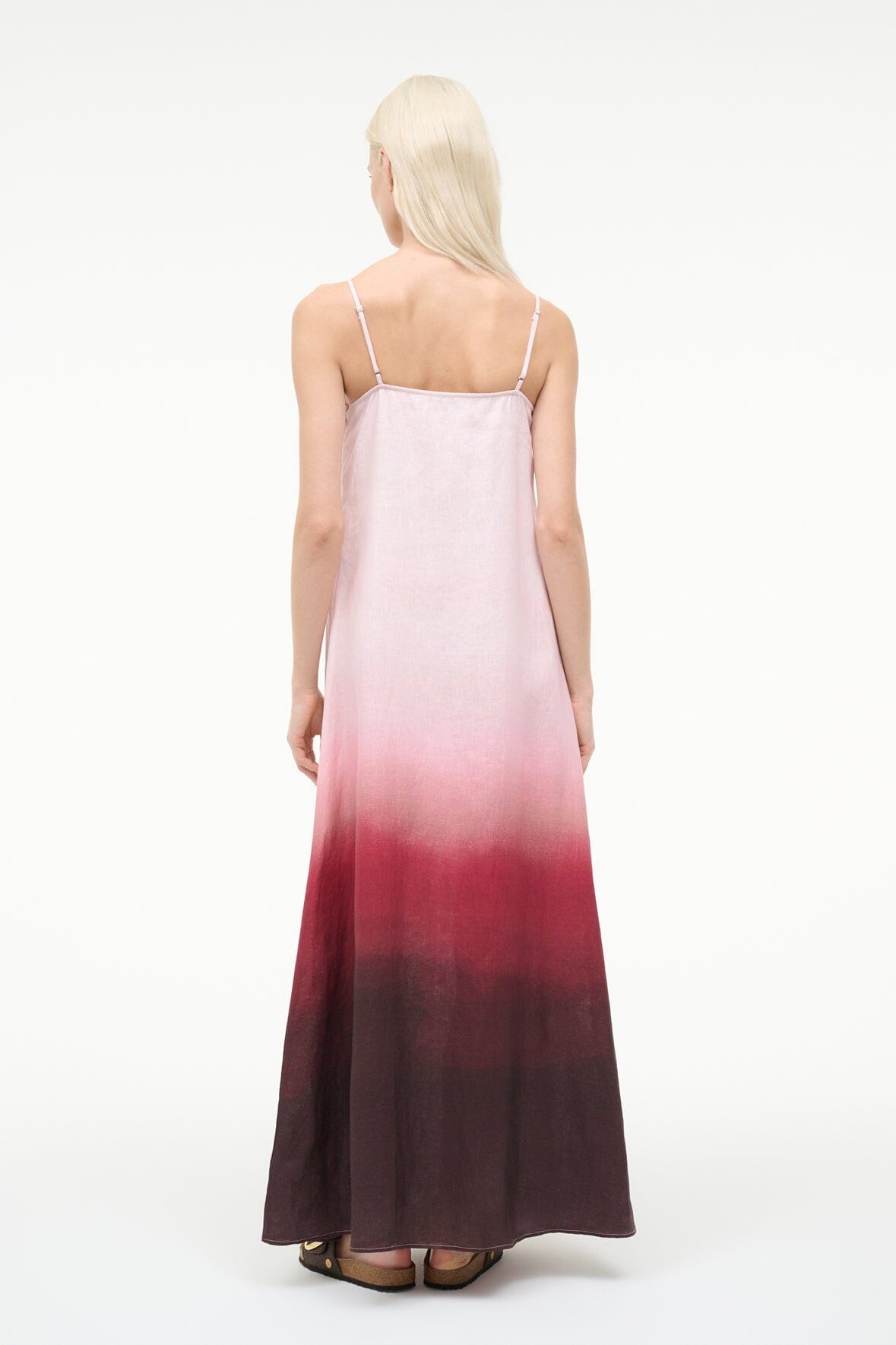 STAUD Sale Laura Linen Dress California Clouds