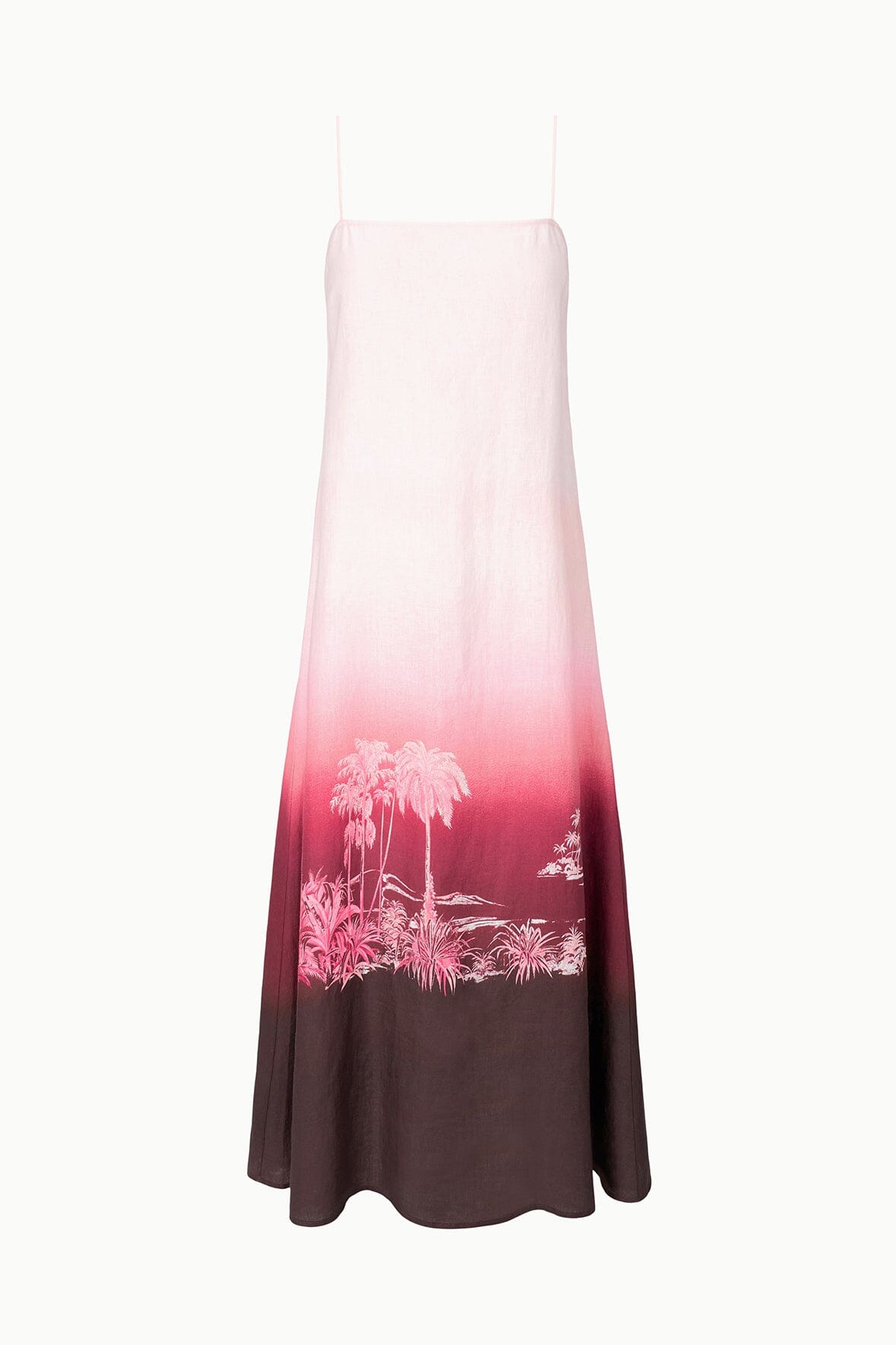 STAUD Sale Laura Linen Dress California Clouds