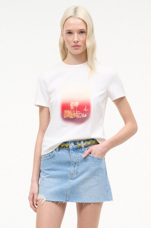 STAUD Sale Crew Neck T Shirt California Sunset