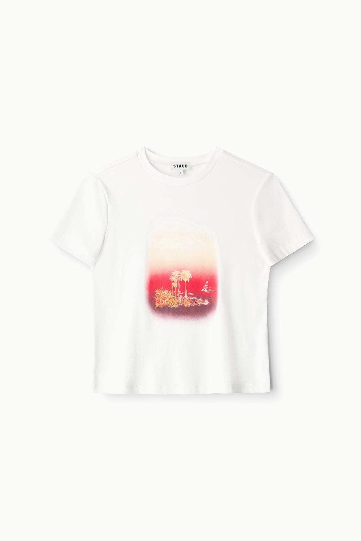 STAUD Sale Crew Neck T Shirt California Sunset