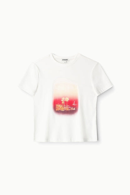STAUD Sale Crew Neck T Shirt California Sunset