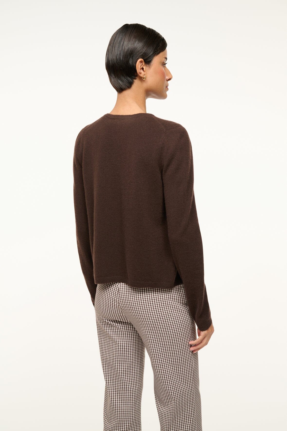 STAUD Sale Midnight Cashmere Cardigan Dark Chocolate